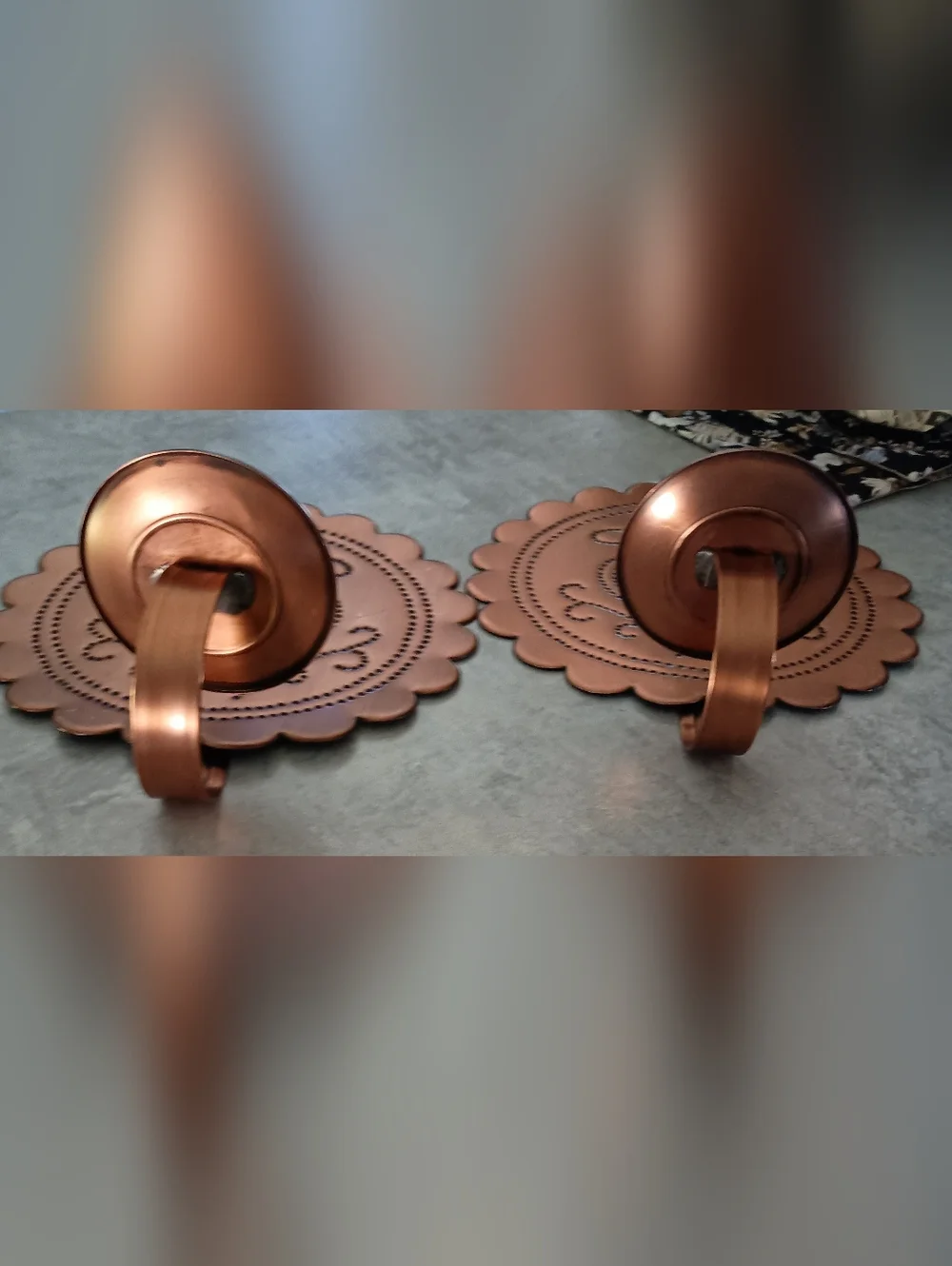Copper Heart Pattern Wall Candle Sconce - Set of 2